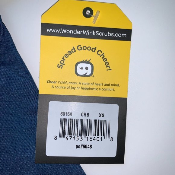 🍃2/$20🍃 WONDERWINK Women's Scrubs Bravo 5 Pocket VNeck Top, Caribbean, X-Small - Picture 4 of 6